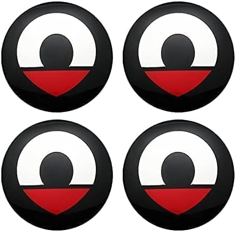 4 Wheel Center Hub Caps Emblem Stickers for Smart fortwo/Brabus fortwo C451 A451（2007-2015）,Hub CapsWheel Sticker Wheel Trim Sticker Wheel Sticker Hub Cover,A-60mm