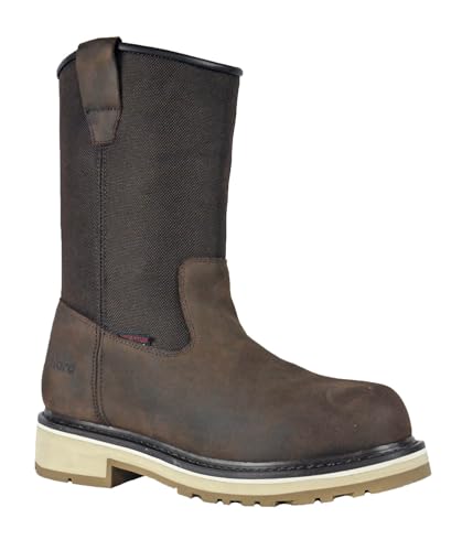 DieHard Stratus Brown Leather Work Boot, Nylon Mesh Upper, Wedge Sole