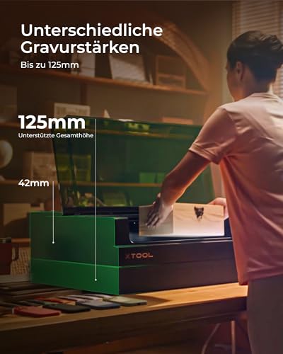 xTool Verhoging voor S1 lasergraveermachine met een hoogte tot 125 mm, 76,5 x 56,1 x 9,4 cm - Afbeelding 3