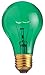 Satco S6081 25 Watt A19 Incandescent Light Bulb, Transparent Green