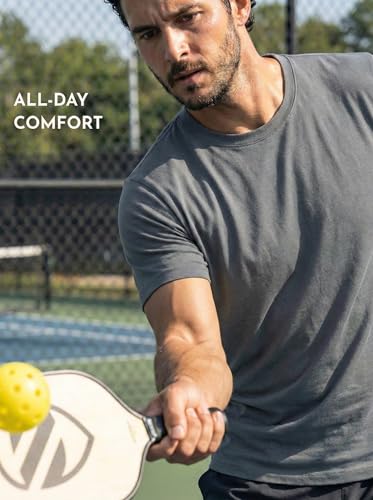 Image of HEELIUM Mens Bamboo Round Neck T-Shirt | Comfortable Tee Casual Fitness & Running Shirt