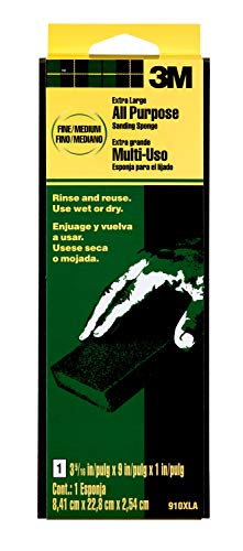 3M Sanding Sponge Extra Large Area 3.3-in x 9-in Medium