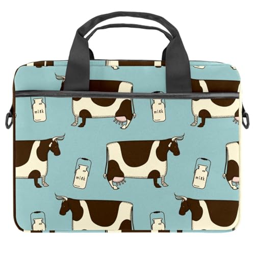 Sac à bandoulière vache et bouteille de lait pour ordinateur 13 à 14,5 pouces
