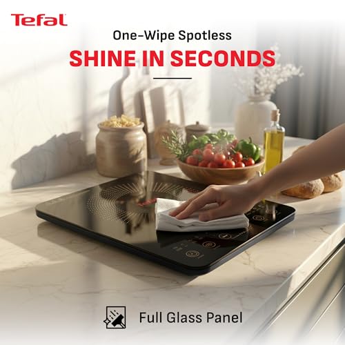 Image of Tefal EXPRESS IH Induction Cooktop | 2200W Fast Heating Power | Auto Pan Detection with 4KV Surge Protection | Sleek Polished Ceramic Glass