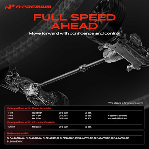 A-Premium Front Drive Shaft Driveshaft Assembly Compatible with Ford Expedition 2015-2017, F-150 F150 2011-2014 & Lincoln Navigator 2015-2017, 3.5L, 4WD, Replace# BL3Z4A376A, 29.41"-30.2" Prop Shaft by A-Premium - Used condition - Image 2