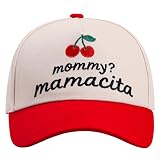 Mommy Mamacita Hat - Mom Cherry Hats,Red Trucker Hat for Women