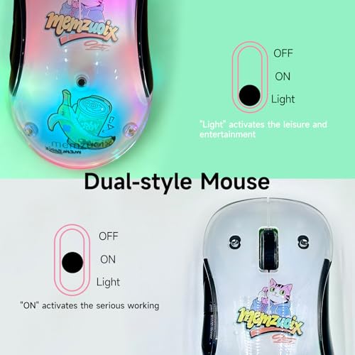 Ratón óptico recargable memzuoix con luces LED decorativas e interfaz USB 2