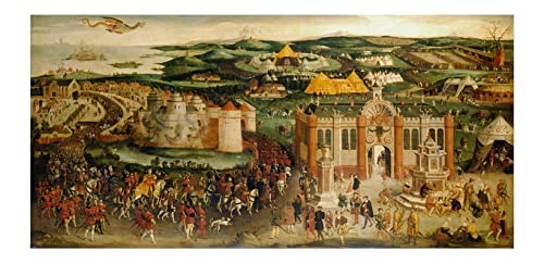 Affiche British Field of the Cloth of Gold encadrée décoration murale historique