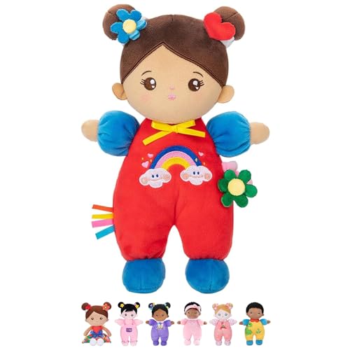 OUOZZZ Soft Hispanic Baby Doll 10 Brown Skin Snuggle Buddy