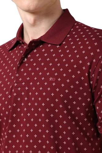 Image of Peter England Men's Cotton Blend Regular Fit T-Shirt