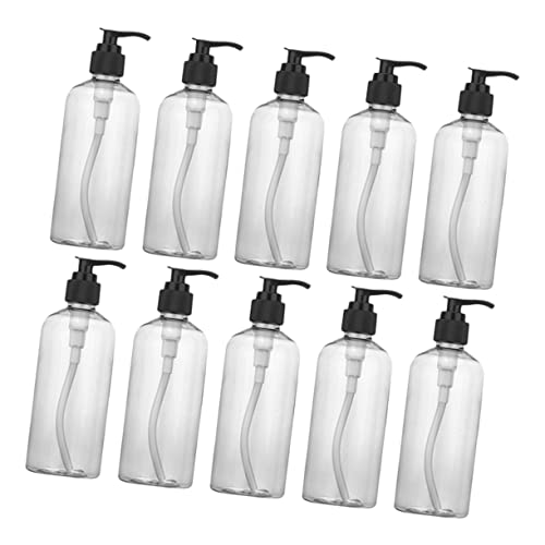 VINTORKY 8 Piezas Exprimir Botella Gel baño Bath jabón Manos Botella de plástico Gel de banho Botella de Agua Clara Boquilla vacío dispensador de líquido Botellas de Bomba vacías