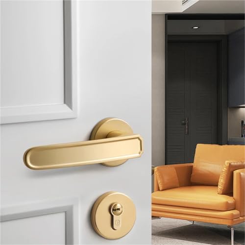 Serrure de porte intérieure or brossé robuste contre l'usure