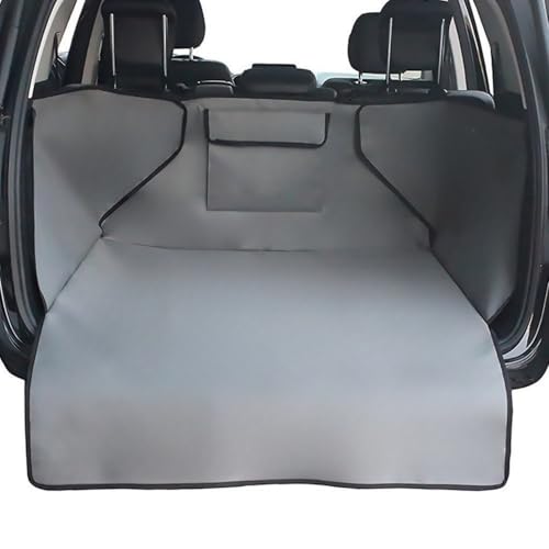 Ventoluxl Kofferraumschutz Hund für Opel Mokka A Mokka X 2012-2019, Kofferraumschutz Hund mit Ladekantenschutz Hundedecke Auto Kofferraum Schutzmatte(Gray,132 * 104)