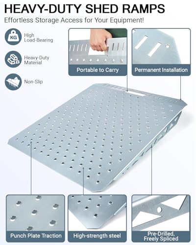 image for Toplamper Heavy-Duty Shed Ramp Lawn Equipment Loading Ramps for Riding