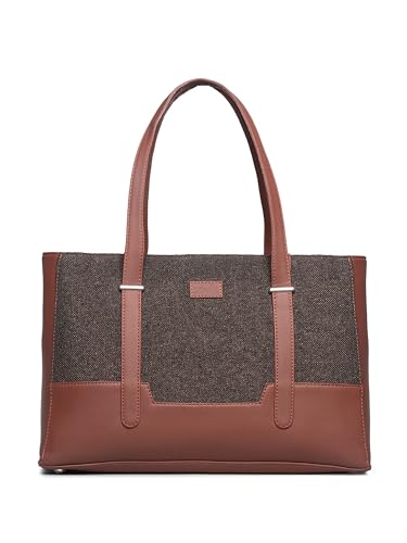 Image of ZOUK Handcrafted Vegan Leather Travel Tote Bag for Women with Multiple Compartments | Spacious Water-Resistant Shoulder Bag for Travel, Vacation, Day Trips |
