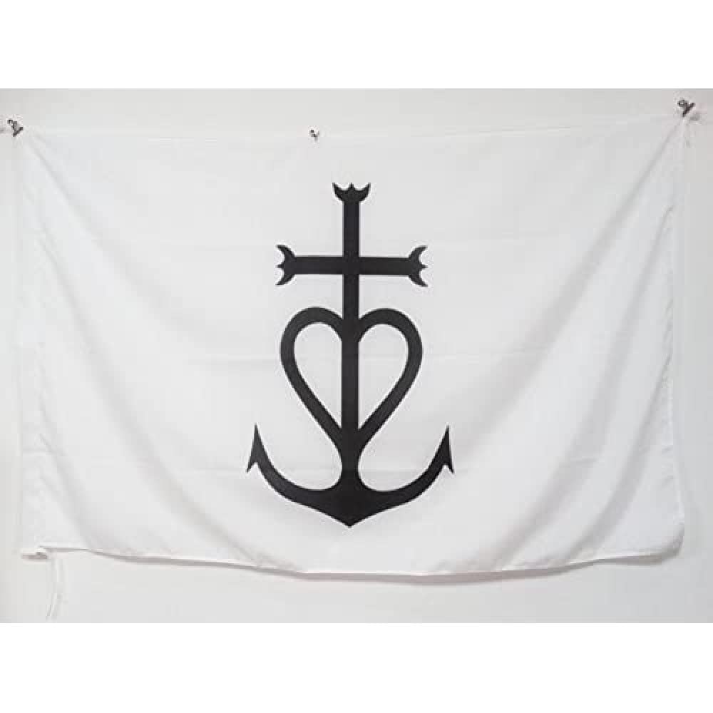 AZ FLAG Camargue Cross Flag 3x5 ft 100D Polyester Pole Sleeve
