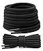 Produktbild Stepace 2 Paar Premium Schnürsenkel runde reißfest Schuhbänder für Turnschuhe Laufschuhe Arbeitsschuhe Wanderschuhe und Trekkingschuhe, ca. 4,5 mm Durchmesser, 80 cm - 180 cm Länge Schwarz 120