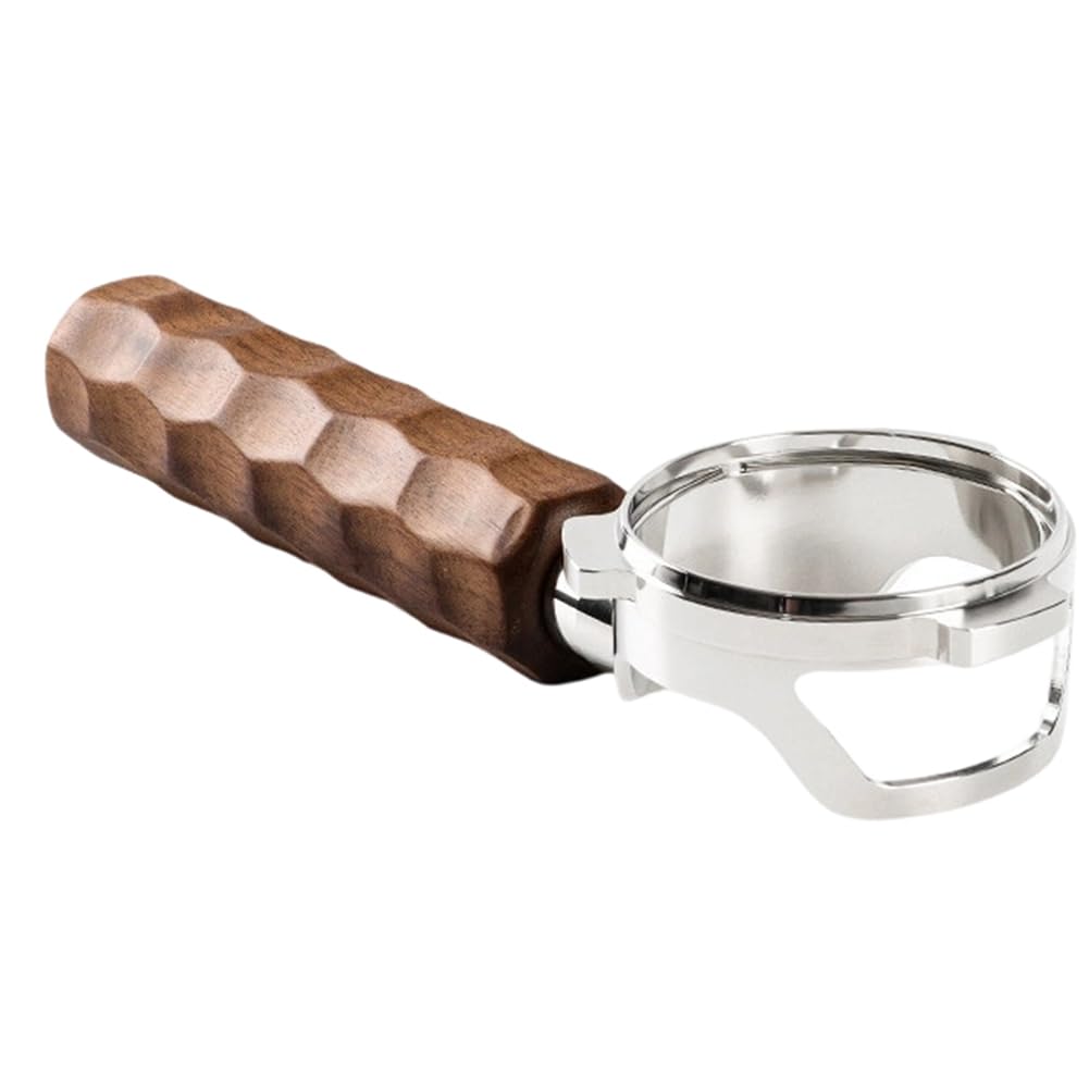 Hndhbfgrt For Series Espresso Machines Compatible 54mm Walnut Wood Handle Bottomless Portafilter C