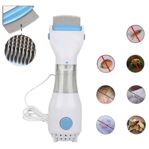 Image of Electric Head Lice Comb - Chemical-Free Lice & Nits Removal Tool with Suction - Reusable Lice Capture Comb for Kids & Adults - Safe, Gentle, and Effective Hair Vacuum Machine