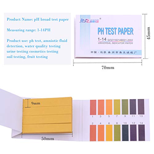 Ph. 1-14 Test Paper Extensive Test Paper Litmus Test Paper Sonkir Ph Test Strips，Test Ph For Saliva Urine Water Soil Testing(2-Pack Ph Test Strips) #TOP4