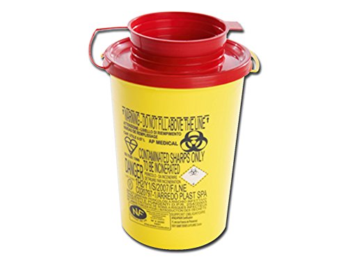 GIMA 25790 Contenitore Rifiuti Taglienti Linea Pbs, 0.6 Litri, 100 Pezzi