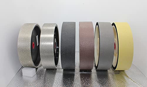 Flexible Set 6 pcs 6 Lapidary Soft Diamond Resin polishing Grinding Wheels cabbing rez Premium Multicolored