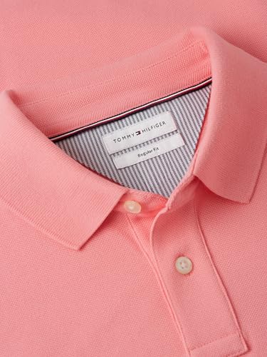 Image of Tommy Hilfiger Men's Short Sleeve Polo Shirts in Slim Fit with Stretch and Organic Pique Cotton