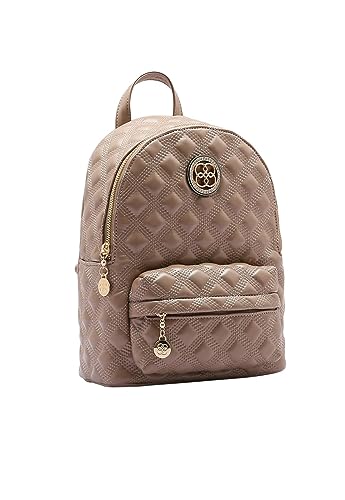Chenson Mochila Feminina Matelassê Costas 8484256 Bege Daypack Backpack