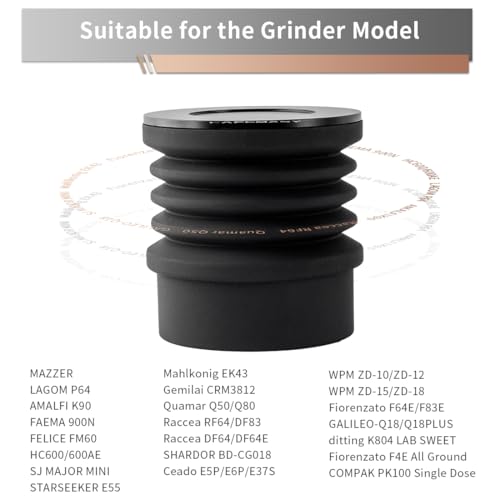 Espresso Coffee Grinder Single Dose Hopper with Silicone Bellow Air Blower Blaster for Blow Out Residual Coffee Grinds Compatible for Mazzer Niche Zero Mahlkonig EK43 Fiorenzato Grinder by CAFEMASY - Image 3