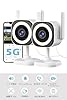 Guoanvision 5G/2.4G WiFi ペットカメラ ベビーモニタ 高齢者見守りカメラ iphone対応みまもりカメラ 屋外 防犯カメラ 屋内カメラ 300万画素フルHD 見守りカメラ スマートカメラ 自動夜間監視カメラ室内 双方向通話 アラーム APP通知 SD/クラウド保存 IP66防水メーカー保証3年【2台セット】 #1