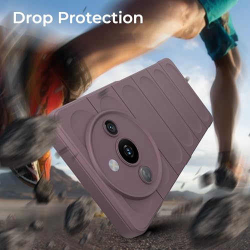 Image of A rtistque Liquid Silicone Stripes Back Cover Case for Realme Narzo 60 5G | with Camera Protection | with Inner Fabric | Anti Slip Grip | AirBag Case - Purple