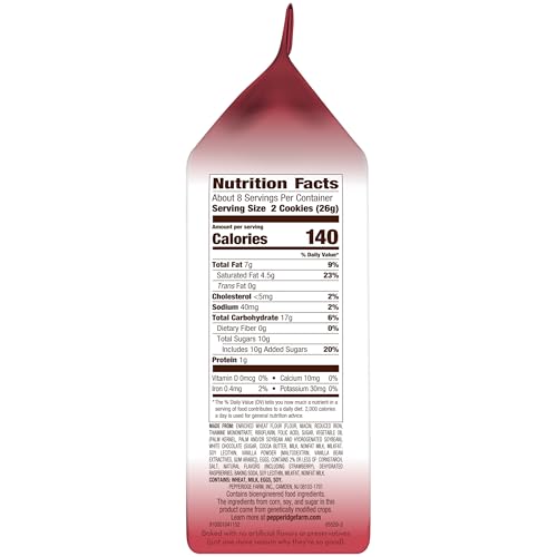 Image of Pepperidge Farm Milano White Chocolate Strawberry Flavored Cookies,7 Oz Bag,(Pack of 2)