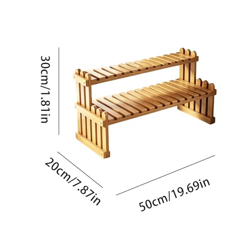 Estante para flores vertical de madera apto para jardín e interior 6