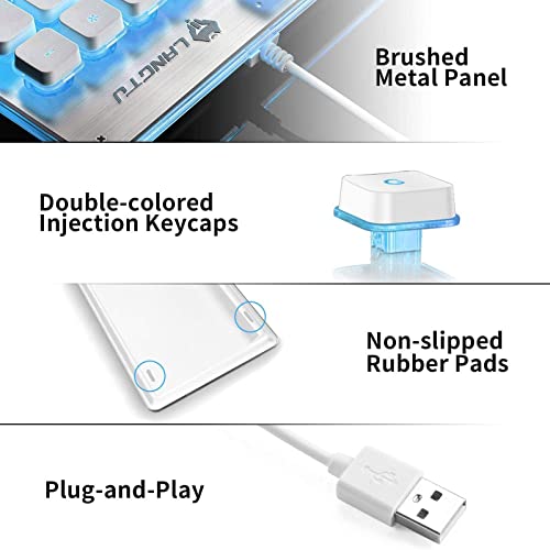 FASHIONMYDAY Membrane Gaming Keyboard All-Metal Panel Keyboard White Blue Light | Computers & Accessories|Accessories & Peripherals|Keyboards, Mice & Input Devices|Keyboards 2