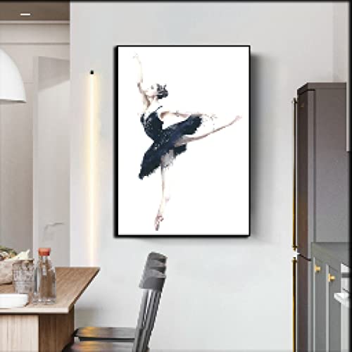 Ballerine abstrait triptyque affiches toile de danseur déco maison salon