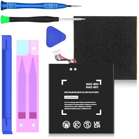 BOANV 5180 mAh for HAC-003 Battery, Upgraded 5180mAh Replacement HAC-003 Battery for Nintendo Switch 2017 Game Console HAC-001 HAC-003 Battery HAC-A-BPHAT-C0 HAC-S-JP Internal HAC-003 Battery Cover