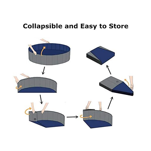 Juegoal 63″x 12″ Foldable Dog Pool for Large Dogs - Ultimate Fun and Cooling Experience