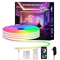 YILINM 50FT LED Strip Lights, RGB Neon Rope Lights,IP67 Outdoor Waterproof,with APP Control/IR Remote,Music Sync,Cuttable,for Bedroom,Gaming Room,Home Decor