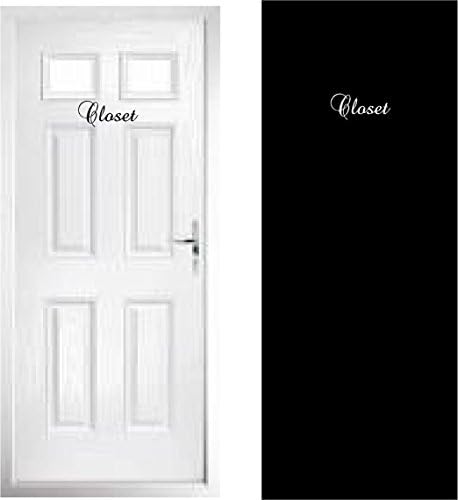 Walls with Style Door Decals Pantry, La Cuisine, Les Toilettes, Powder Room, Custom Decals for Childs Door Stickers, Closet (Black)