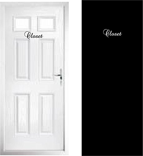 Walls With Style Door Decals Pantry, La Cuisine, Les Toilettes, Powder Room, Custom Decals For Childs Door Stickers, Closet (Black) #TOP28