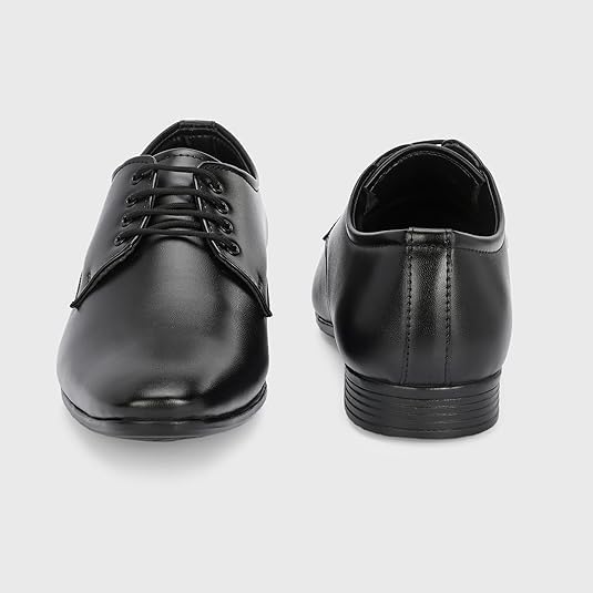Men's Classic Oxford Dress Shoes, Black Leather, Lace-up Design3