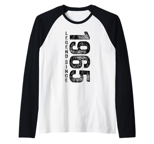 Legend Since 1965 Regalos de Cumpleaños Legendario Desde 1965 Camiseta Manga Raglan