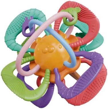 Baby Teething Toys for Babies 0-6 Months 6-12 Months,Baby Teething Relief,Rattle & Sensory Teether Toys,BPA Free Baby Chew Toys,Baby Toys 0-6 Months 6 to 12 Months,Baby boy Girl Gifts