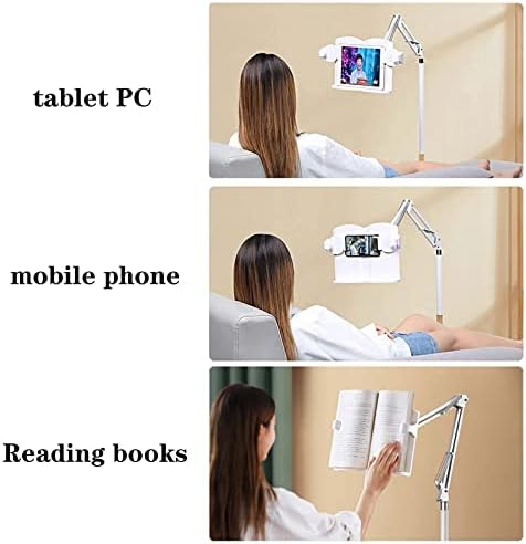 Reading Stand, Floor Standbook Stand for Bed 55~170Cm Height Adjustable 180-Degree Rotatable Book Holder Floor Book Holder for Reading for Books、Cookbooks、Magazines、Off W,
