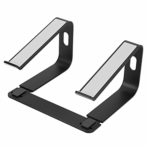 Rehausseur ordinateur portable aluminium noir support écran ergonomique ventilé pour table bureau