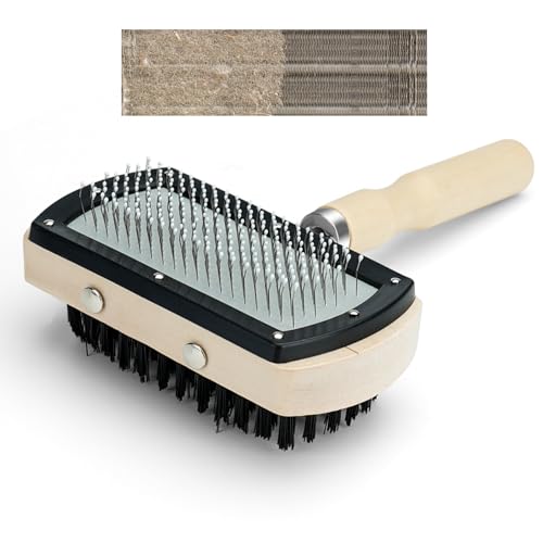 Sikawai Air Conditioner Coil Cleaning Brush - Double Sided HVAC Brush AC Coil Cleaner Brush for Evaporator & Condenser Fins, Heavy Duty Flexible Design for AC Units, Refrigerators & Heat Pumps