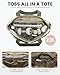 LOVEVOOK Puffer Tote Bag for Women, Lightweight Work Bag, Water-resistant Travel Tote Bag for Daily, Large Shoulder Bag with Zipper, Carry On Handbag for Teacher, Nurse, Gym, 2Pcs
