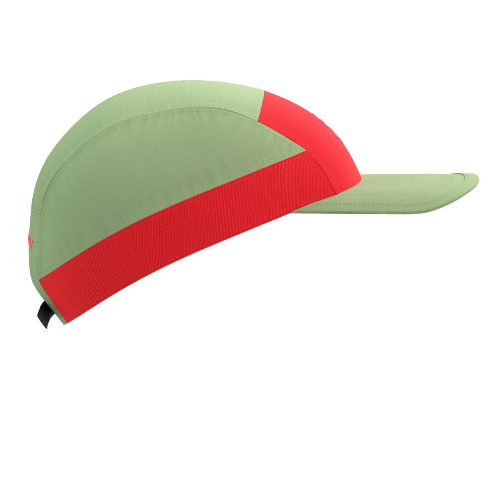 COMPRESSPORT Gorra de luz de 5 paneles - SS25, Nilo/Rojo Fluo, Taille unique