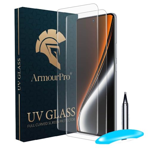 Image of ArmourPro Military Grade UV Tempered Glass Compatible For Realme Narzo 80 Pro 5G (6.77 Inch) With Easy UV Installation Kit | Edge To Edge Coverage | Crystal Clear, Pack of 2
