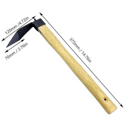 Azada de acero carbono para jardín mano miniatura 2